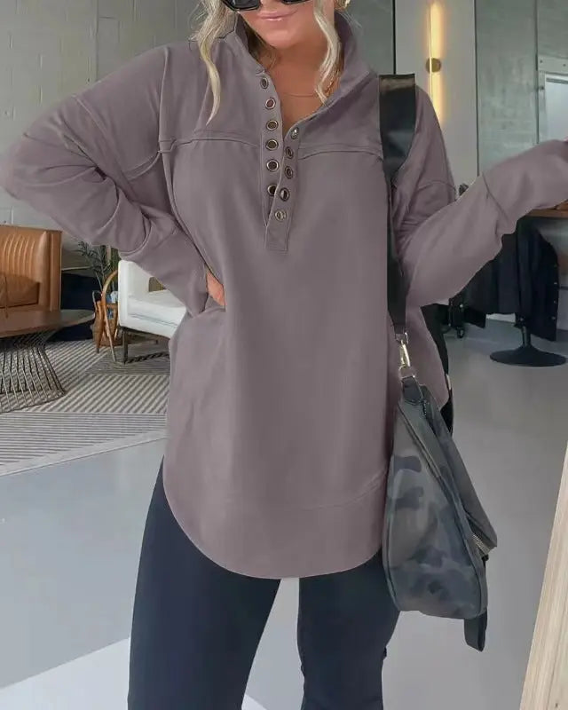 Levoire | T-Shirt Simple Et Élégant Hiver Gris
