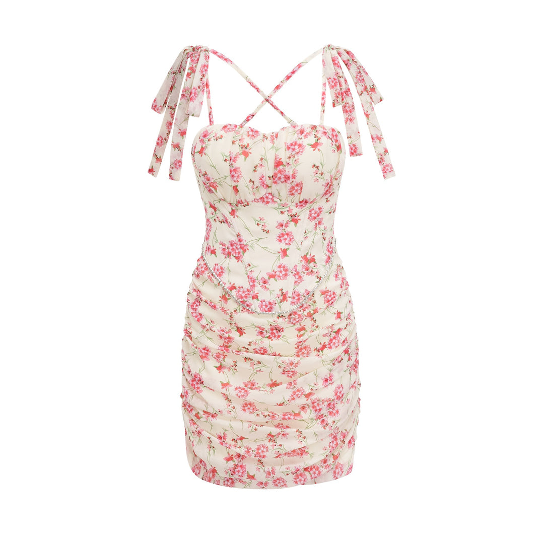 Levoire | Robe Mini À Motif Floral Neutre