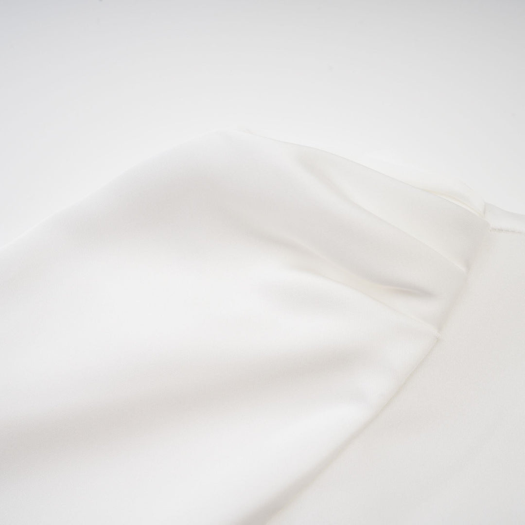 Levoire | Blanc Blouse À Encolure Froncée
