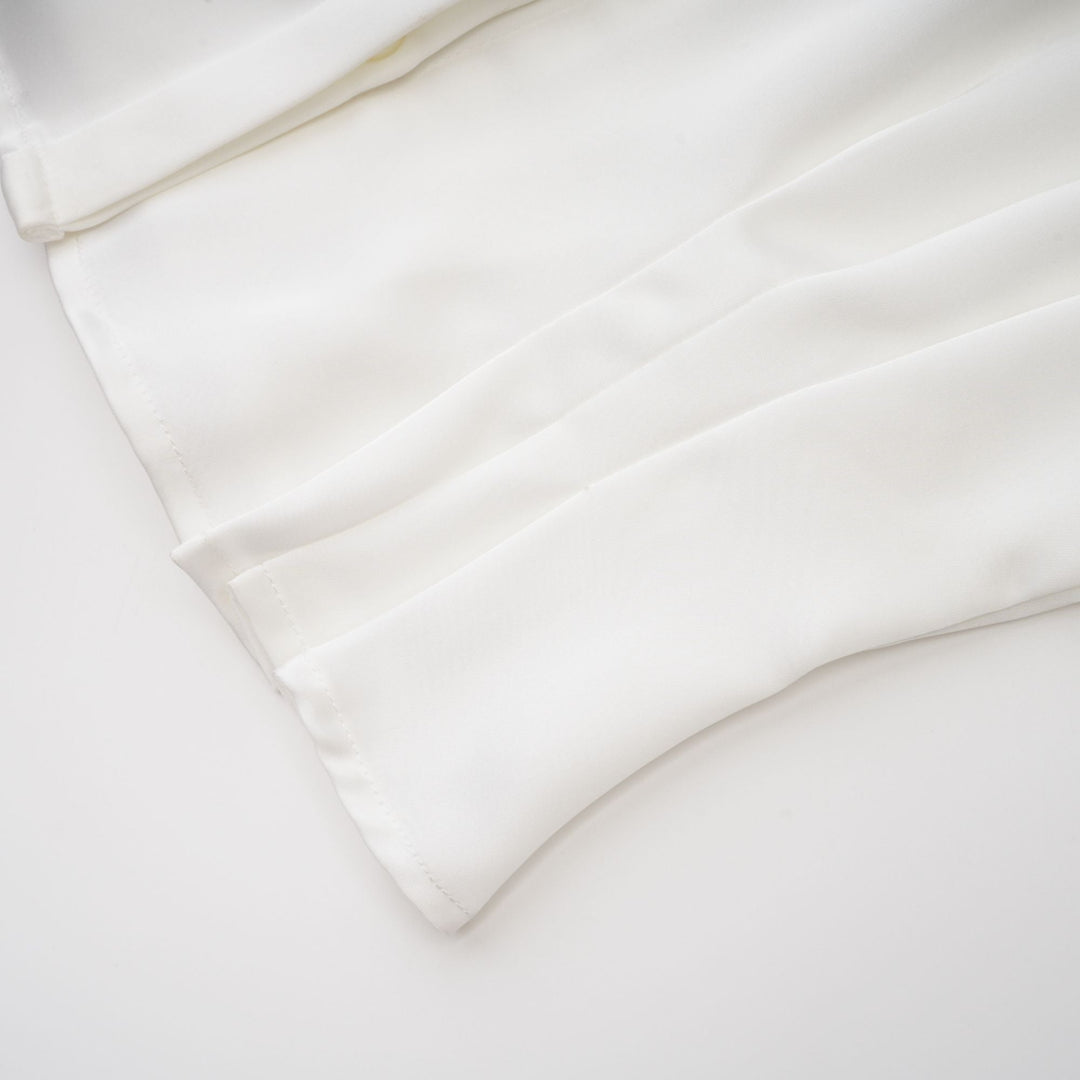 Levoire | Blanc Blouse À Encolure Froncée