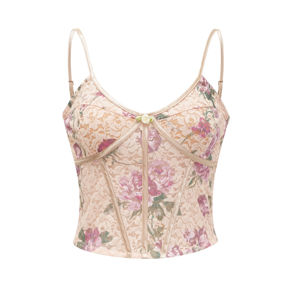 Levoire | Haut De Gilet Imprimé Floral & Ensemble De Jupe Assorti