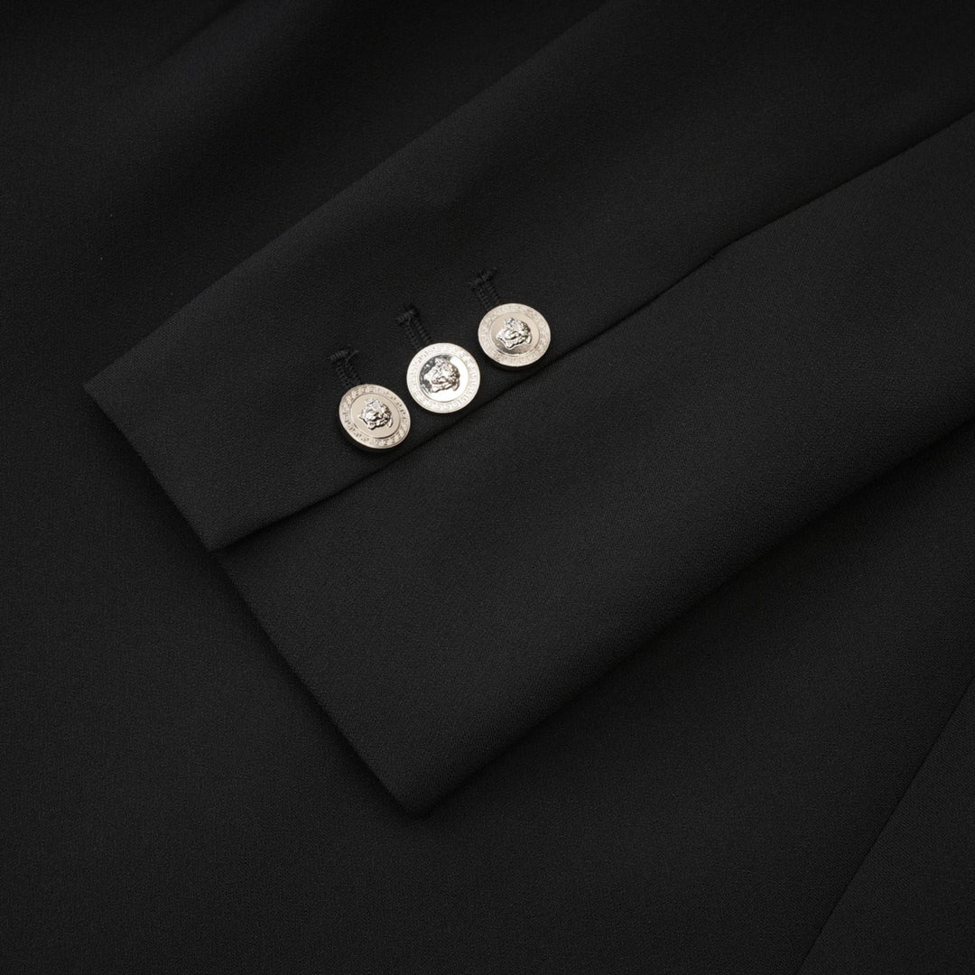 Levoire | Noir Silhouette De Sablier Épaulettes Mini Robe