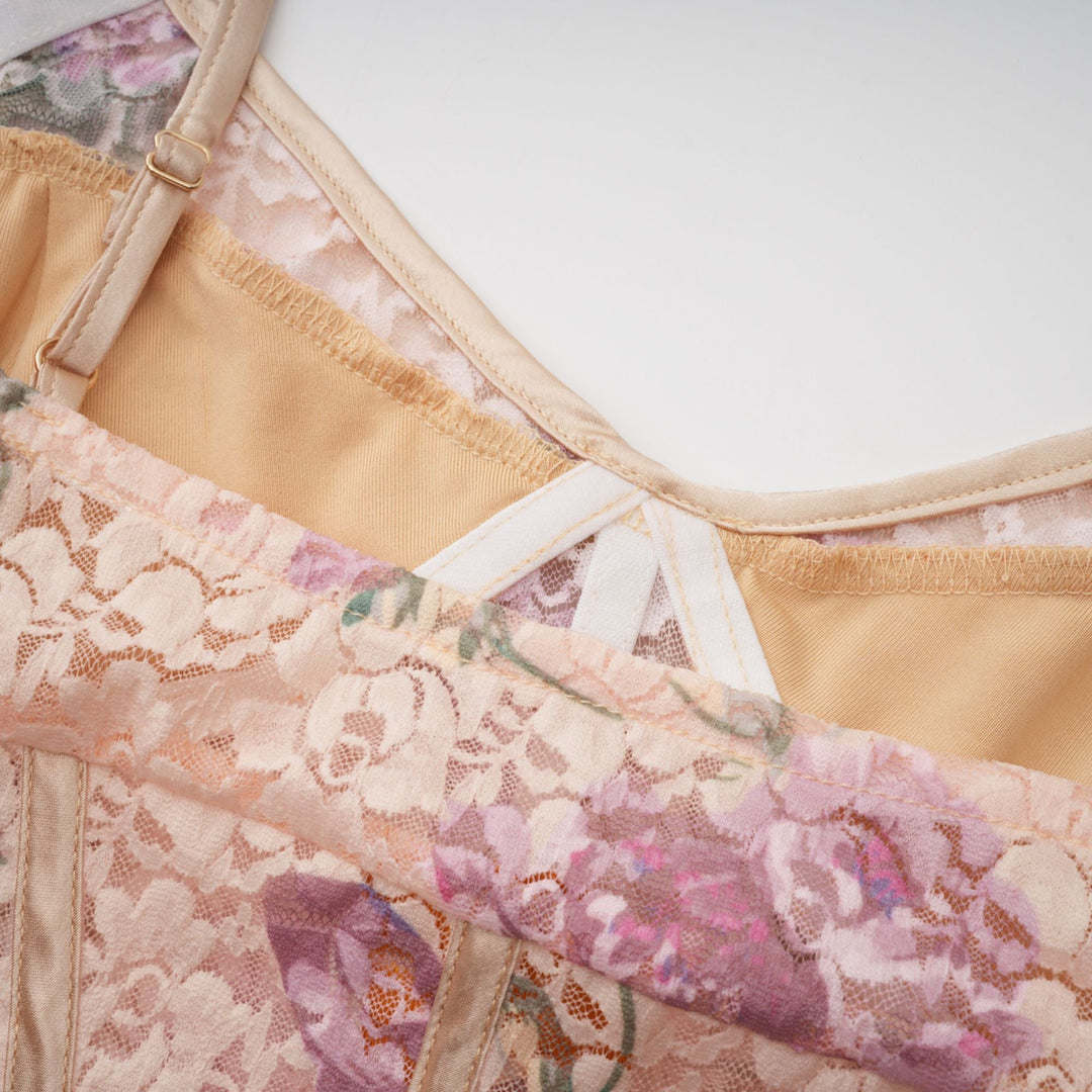 Levoire | Haut De Gilet Imprimé Floral & Ensemble De Jupe Assorti