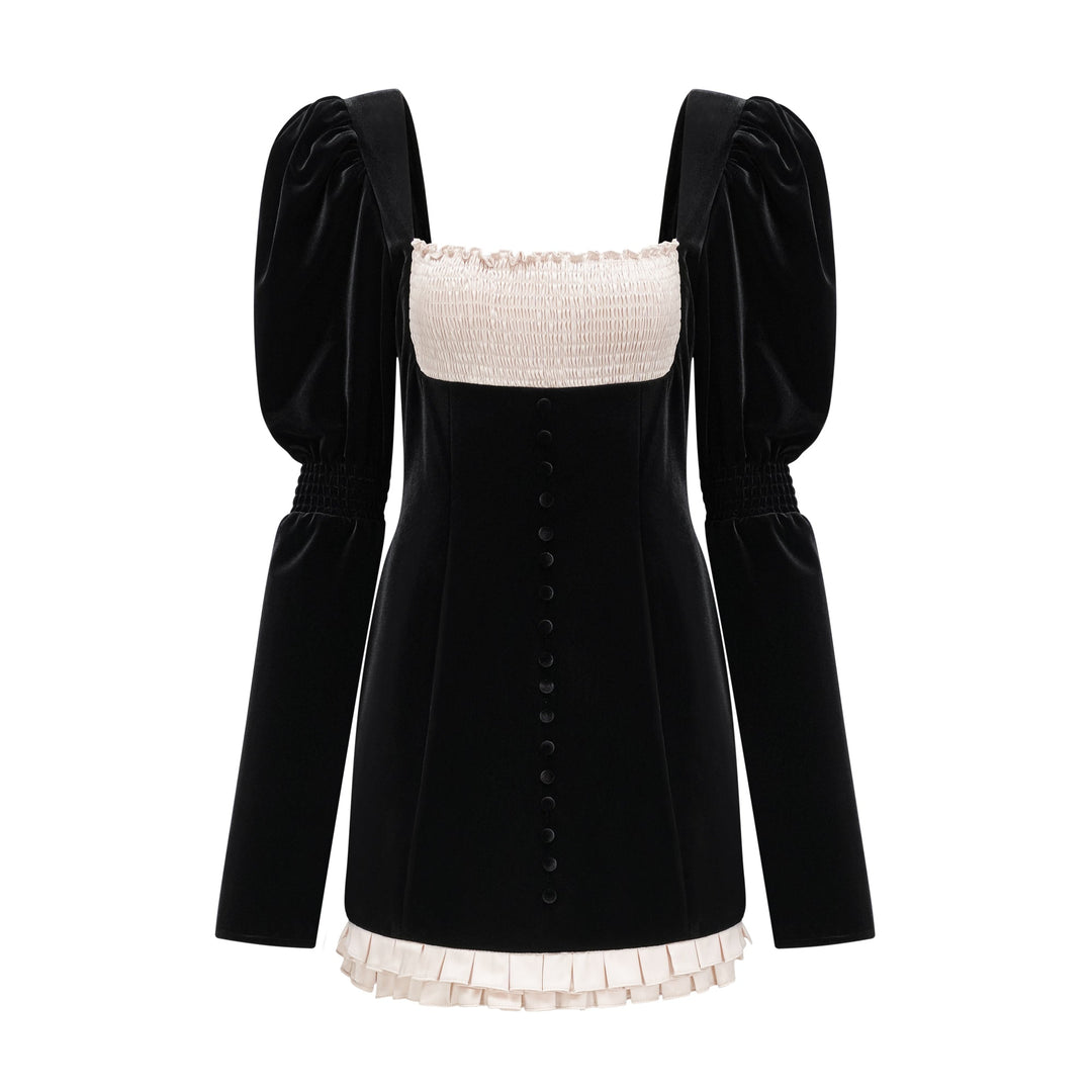 Levoire | Robe Mini Velours À Manches Longues