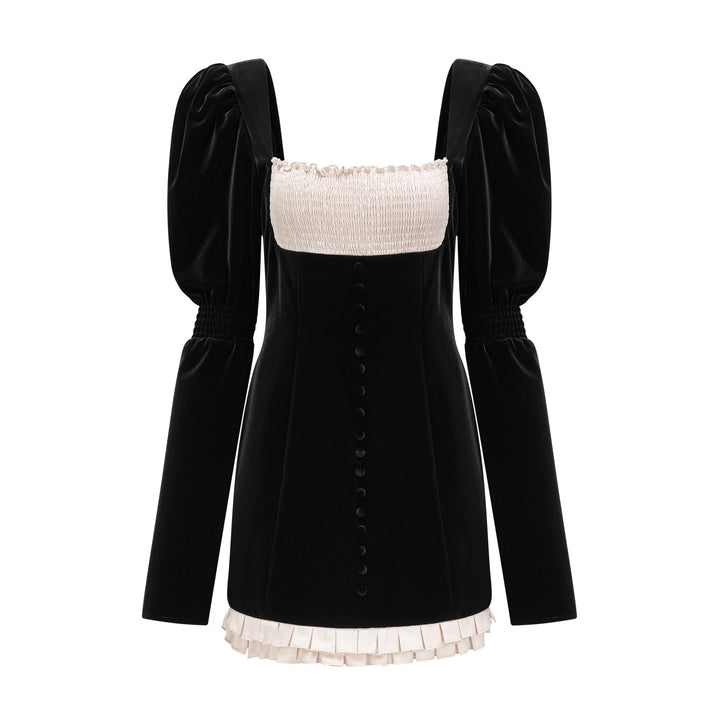 Levoire | Robe Mini Velours À Manches Longues