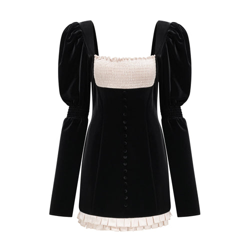 Levoire | Robe Mini Velours À Manches Longues