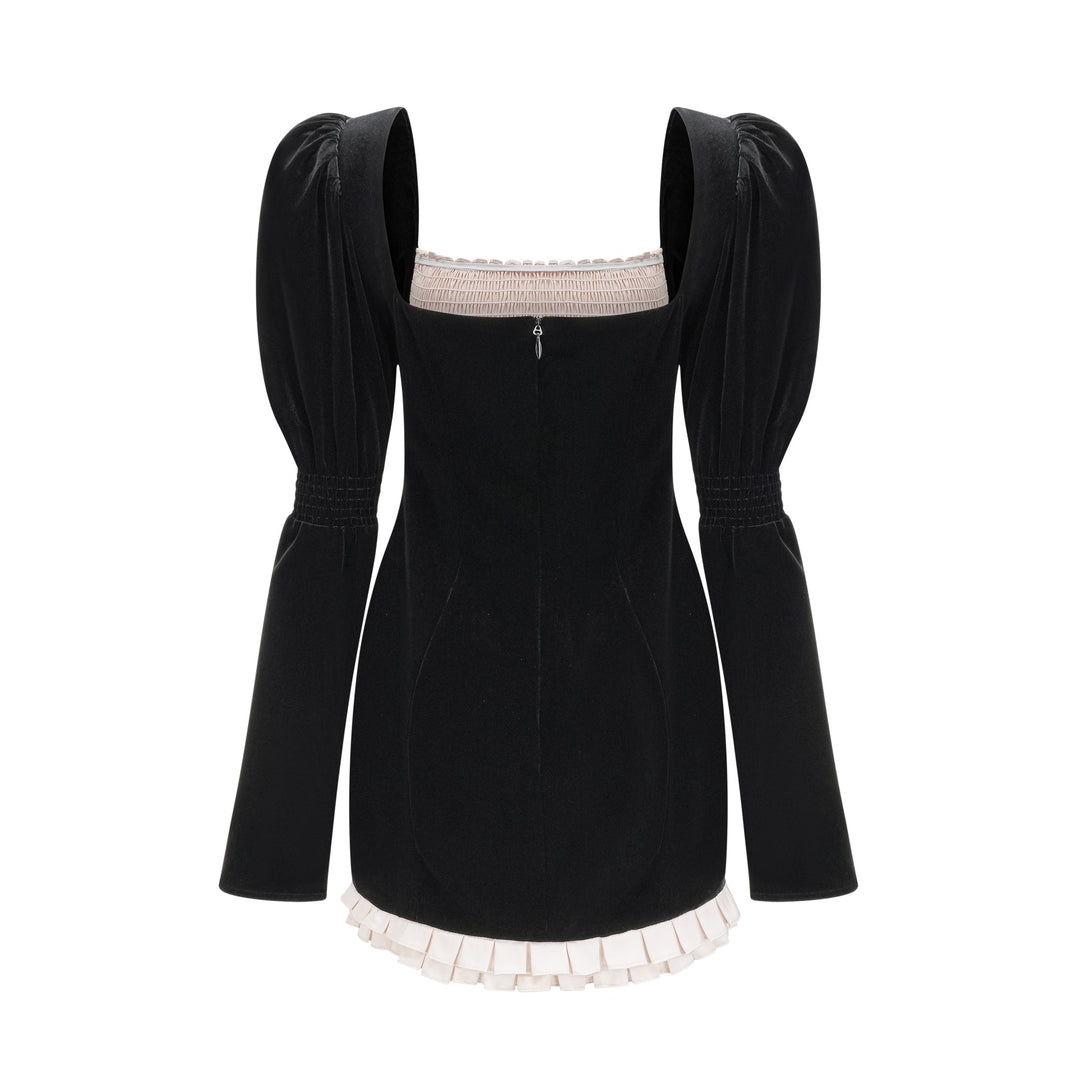 Levoire | Robe Mini Velours À Manches Longues