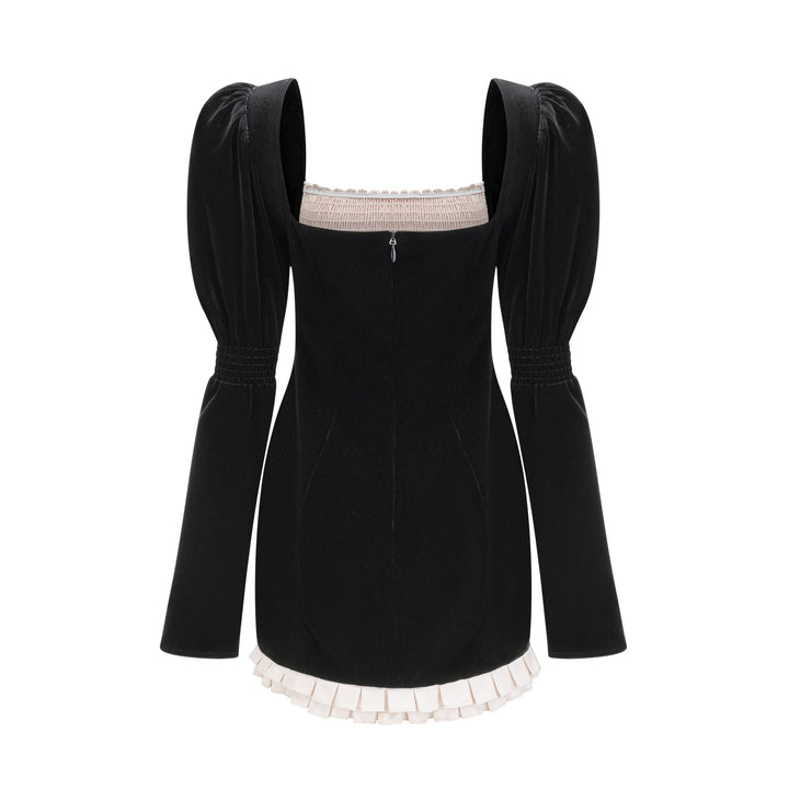 Levoire | Robe Mini Velours À Manches Longues