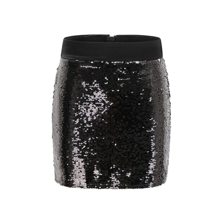 Levoire | Jupe Mini Paillettée Noire