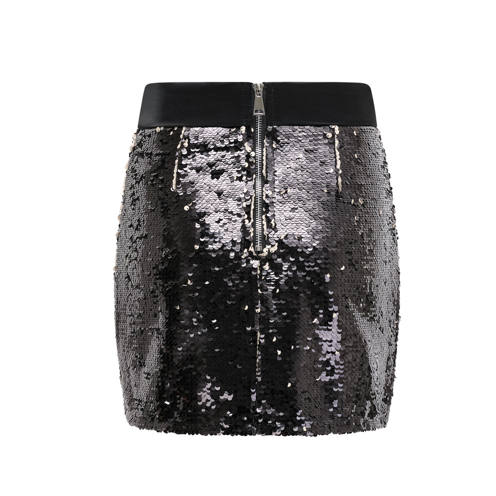 Levoire | Jupe Mini Paillettée Noire