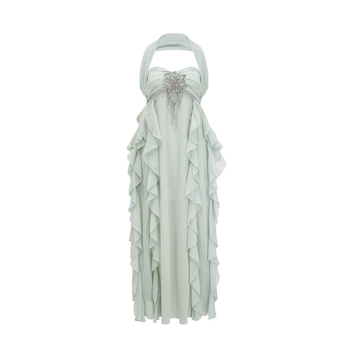 Levoire | Robe Midi À Volants Décorés