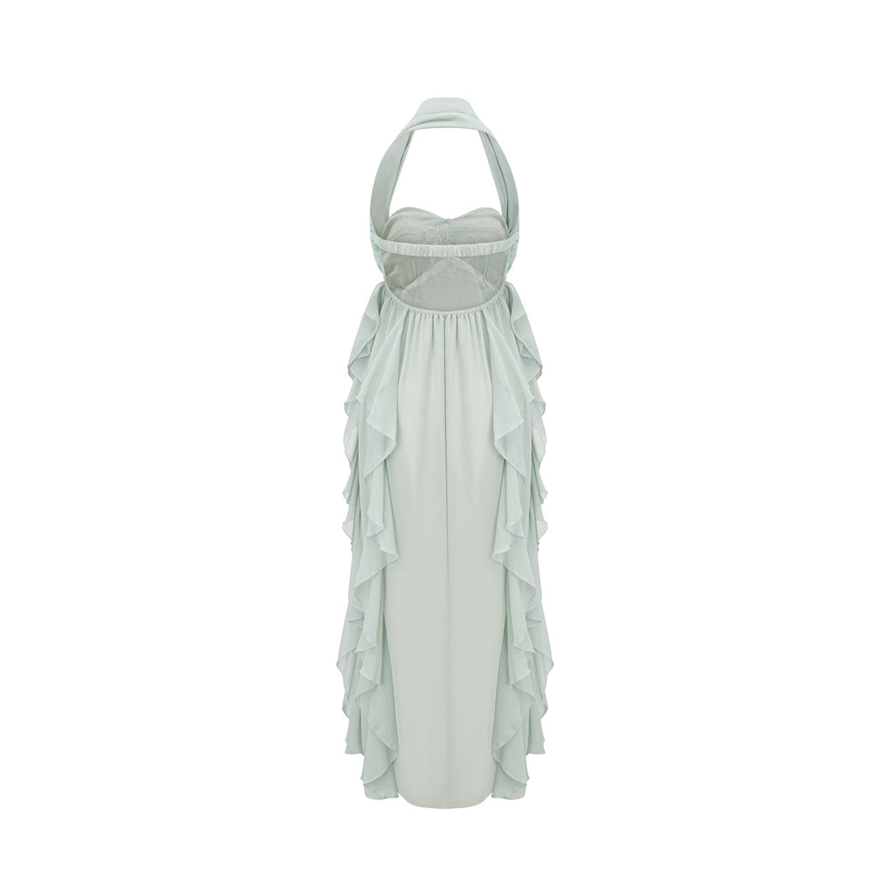 Levoire | Robe Midi À Volants Décorés