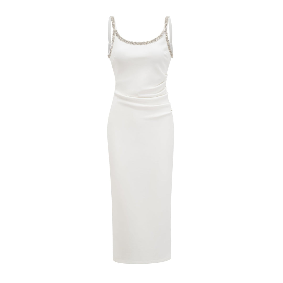 Levoire | Robe Midi Brodée De Cristaux