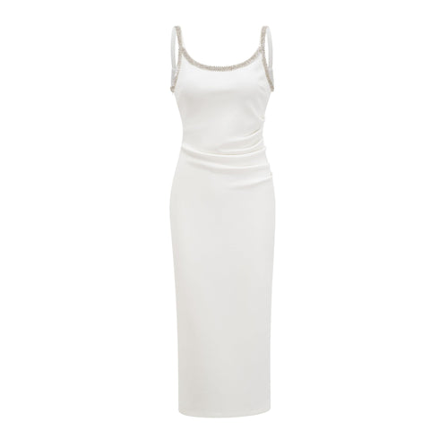 Levoire | Robe Midi Brodée De Cristaux