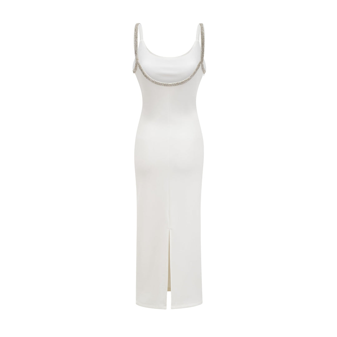 Levoire | Robe Midi Brodée De Cristaux