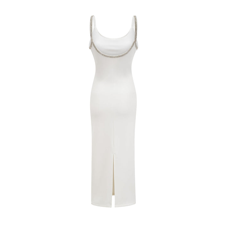 Levoire | Robe Midi Brodée De Cristaux