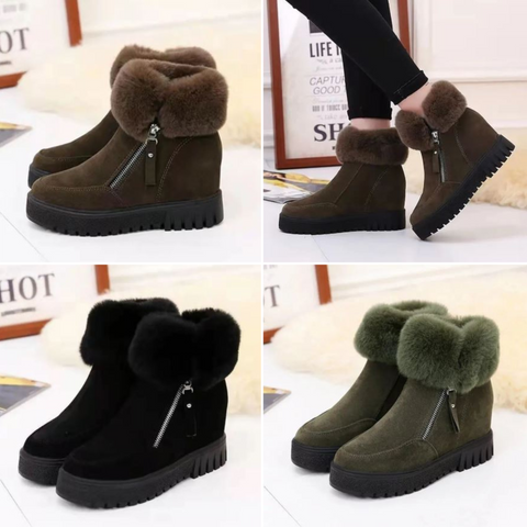 Levoire | Sandales en fourrure à fermeture éclair confortables
