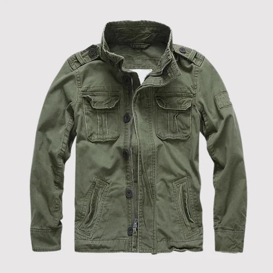 Levoire | Sweat à capuche zippé à manches longues avec plusieurs poches Vert