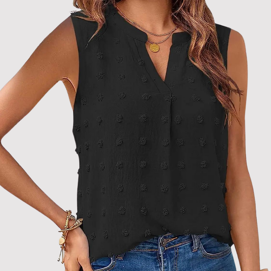 Levoire | Haut Sans Manches Design Noir