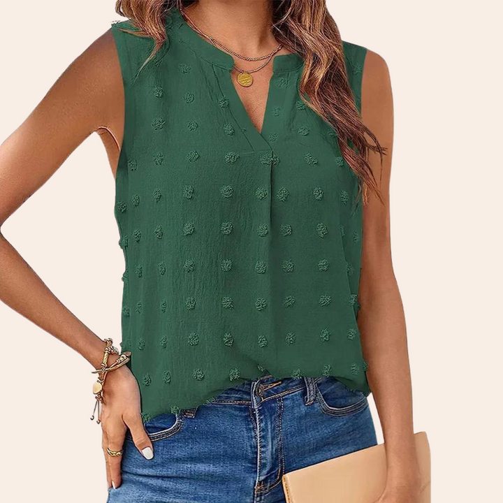 Levoire | Haut Sans Manches Avec Décolleté En V Vert