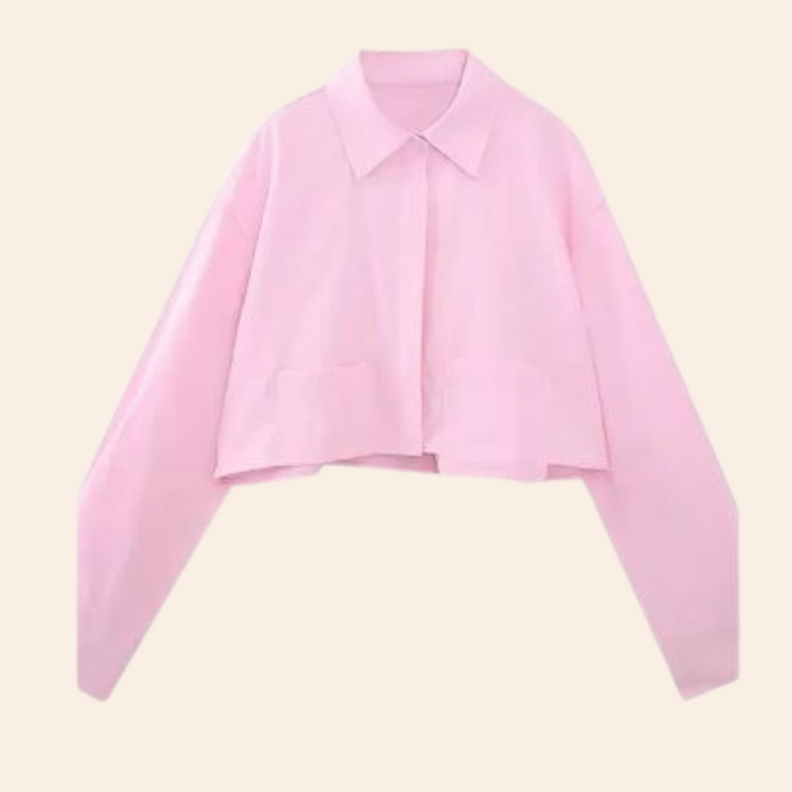 Levoire | Mode Chemise Cropped Rose clair