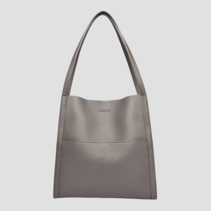Levoire | Sac Bandoulière En Cuir Véritable Gris