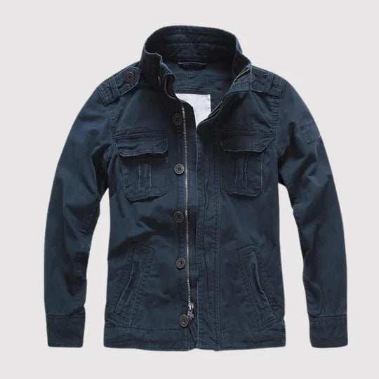 Levoire | Sweat à capuche zippé à manches longues avec plusieurs poches Bleu