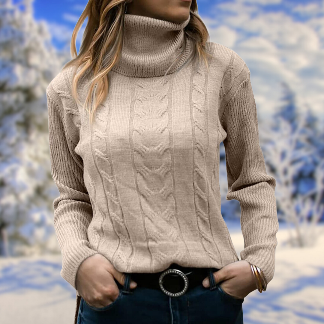 Levoire | Chaud À Manches Longues Avec Tricot Long Beige