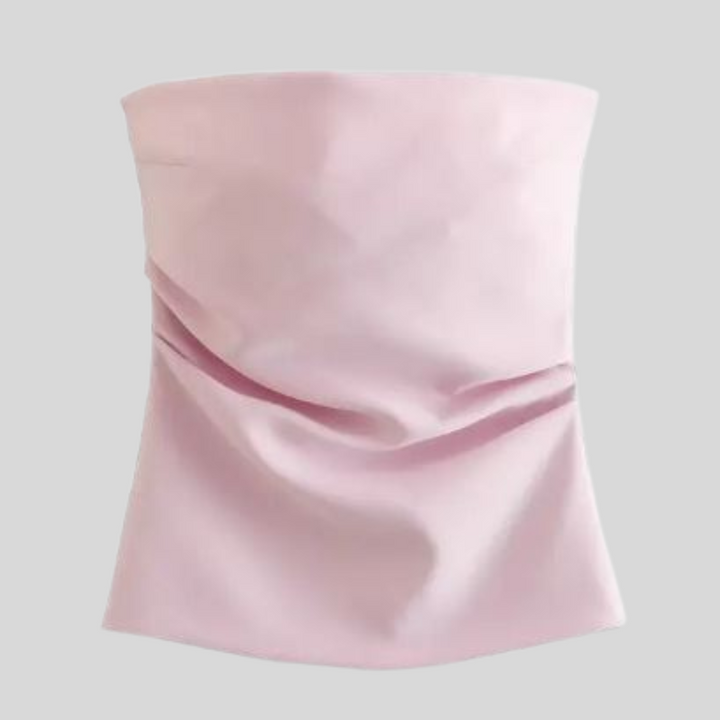 Levoire | Blouse Sans Bretelles Sans Manches Rosa