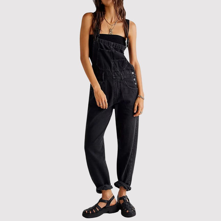 Levoire | Salopette En Denim Tendance Pour Femmes Noir