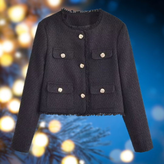 Levoire | Rento Long Sleeve Jacket Round Collar Noir