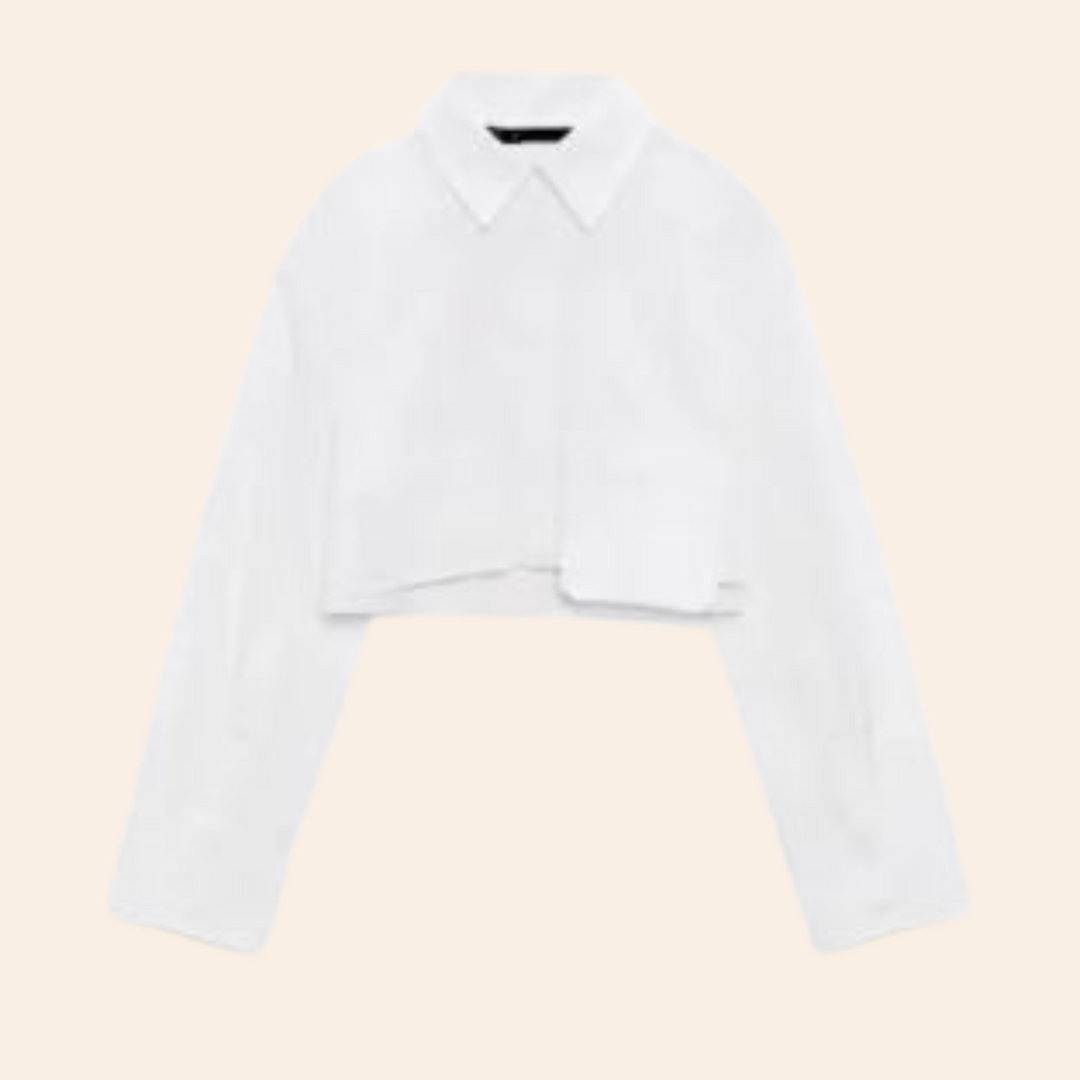 Levoire | Mode Chemise Cropped Blanc