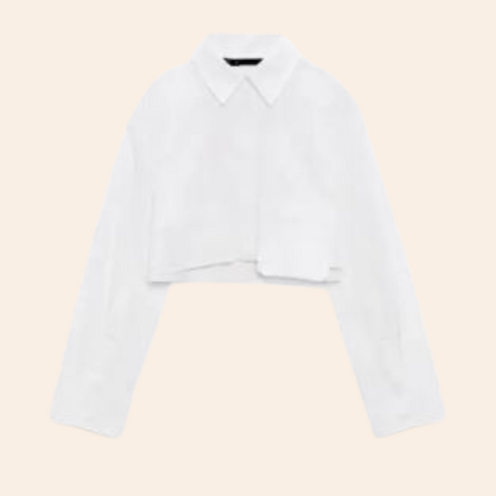 Levoire | Mode Chemise Cropped Blanc