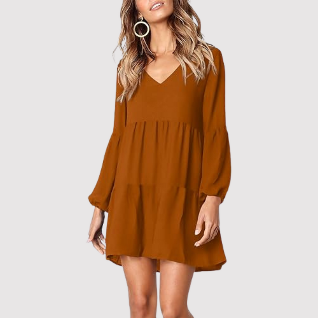 Levoire | Robe À Ourlet Volant Pour Femmes Braun