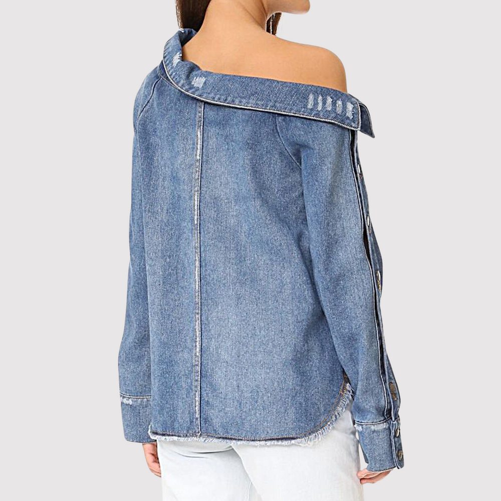 Levoire | Blouse En Jean Asymétrique Pour Femmes