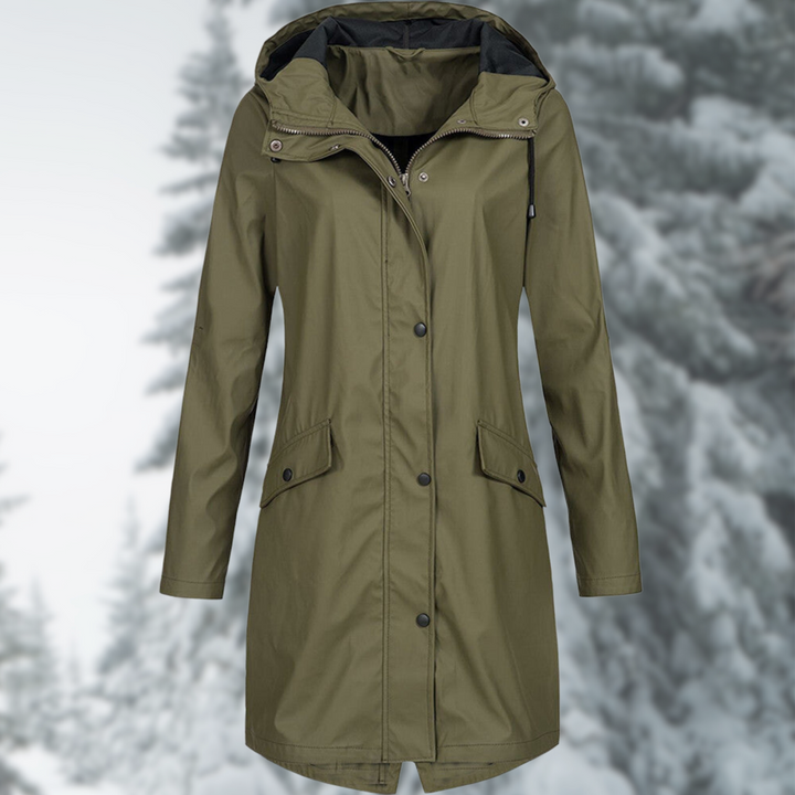 Levoire | Mode, Long Et Imperméable Manteau De Pluie Vert foncé