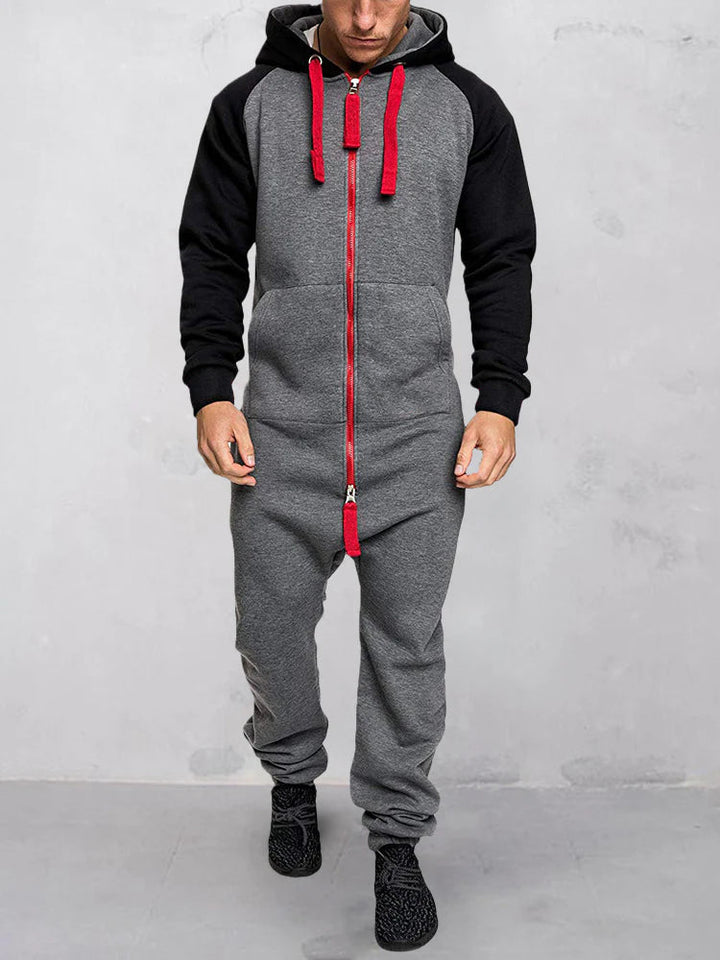Levoire | Combinaison Avec Capuche Gris Rouge