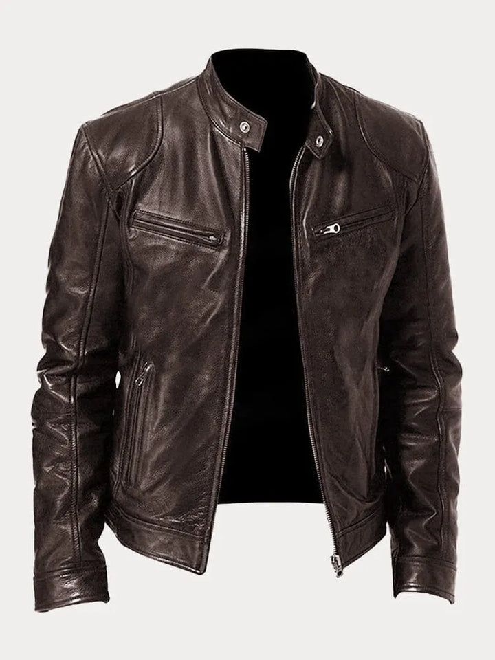 Levoire | Veste En Cuir Décontractée Marron