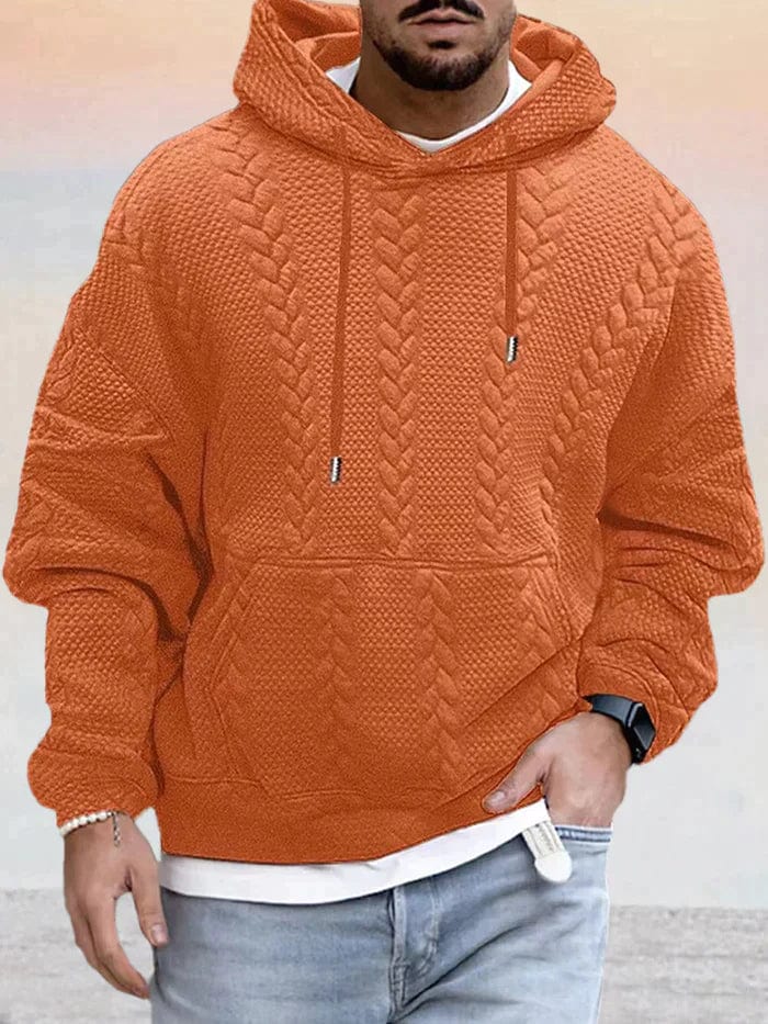 Levoire | Hoodie En Tricot Stylé Pour Homme Orange