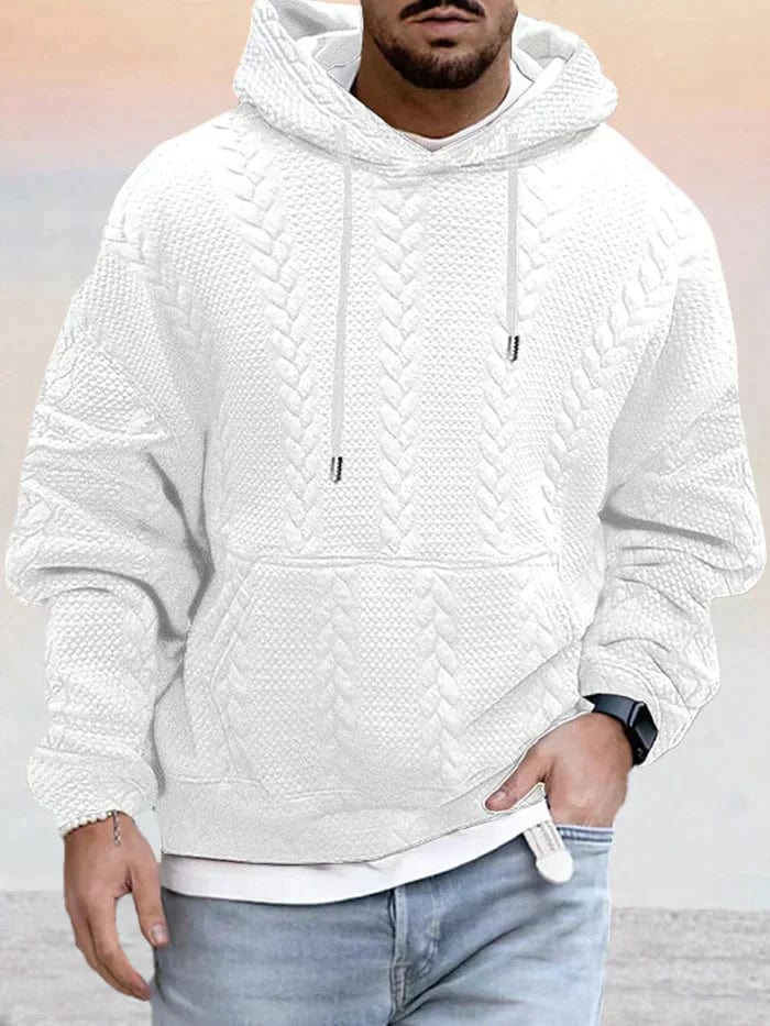 Levoire | Hoodie En Tricot Stylé Pour Homme Blanc