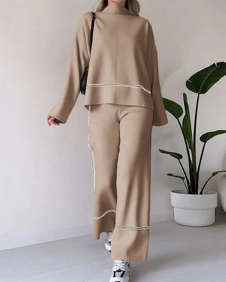 Levoire | Ensemble De Mode Confortable Deux Pièces Pour Femmes Khaki