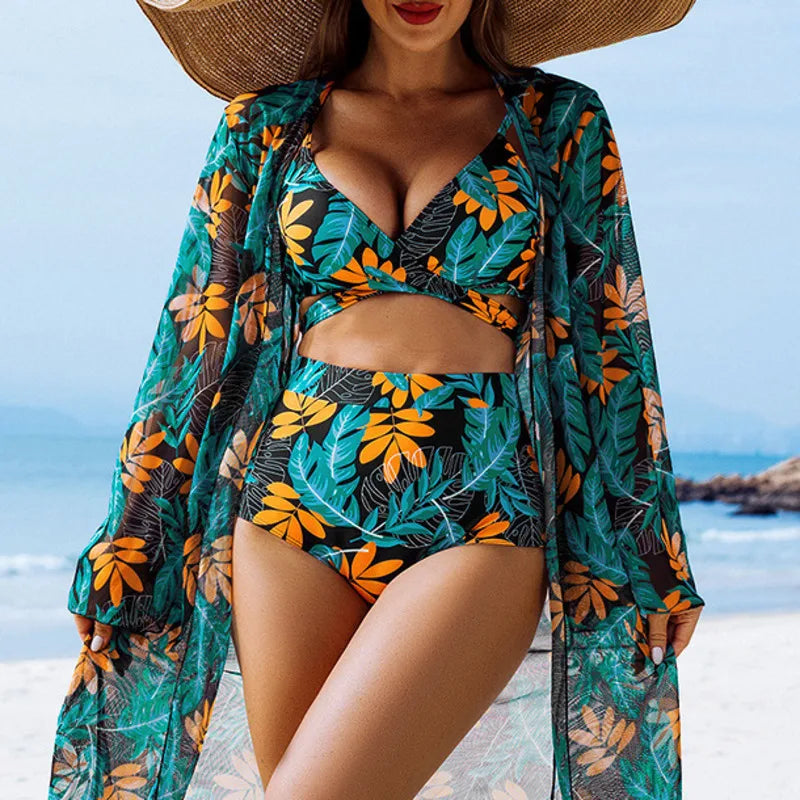 Levoire | Robe Longue Bohème Fleurie Vert
