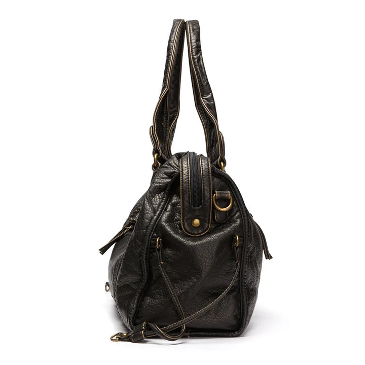 Levoire | Sac À Bandoulière Rétro Noir En Cuir