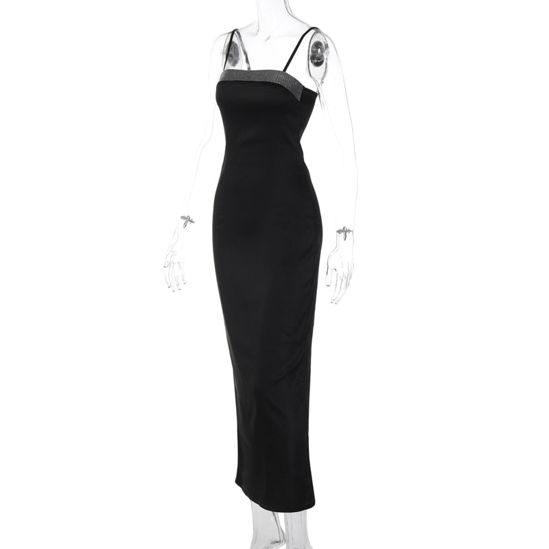 Levoire | Robe Longue À Bretelles Spaghetti Bling Stripe