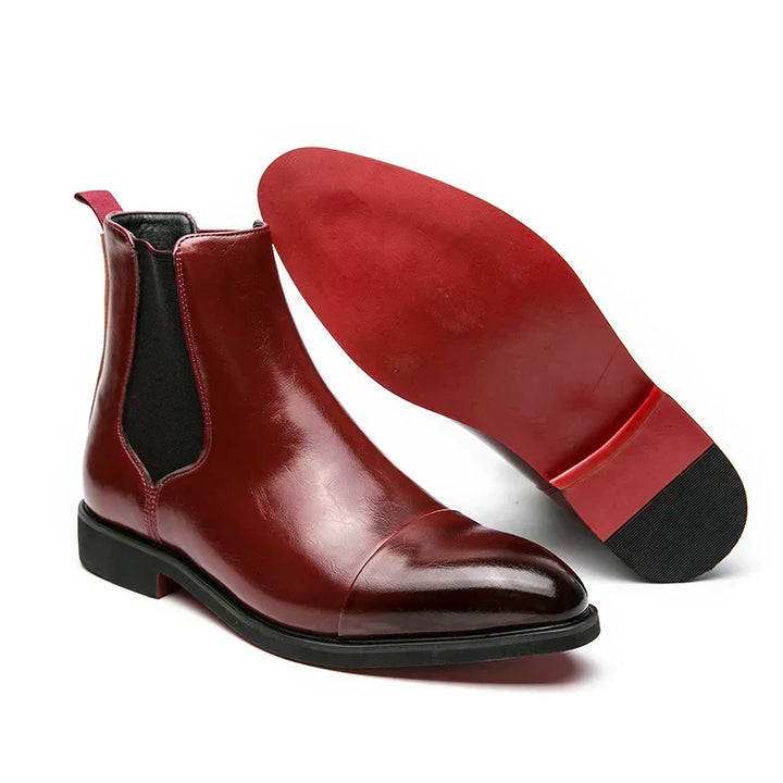 Levoire | Bottes en Cuir Élégantes et Sophistiquées pour Femmes Rot