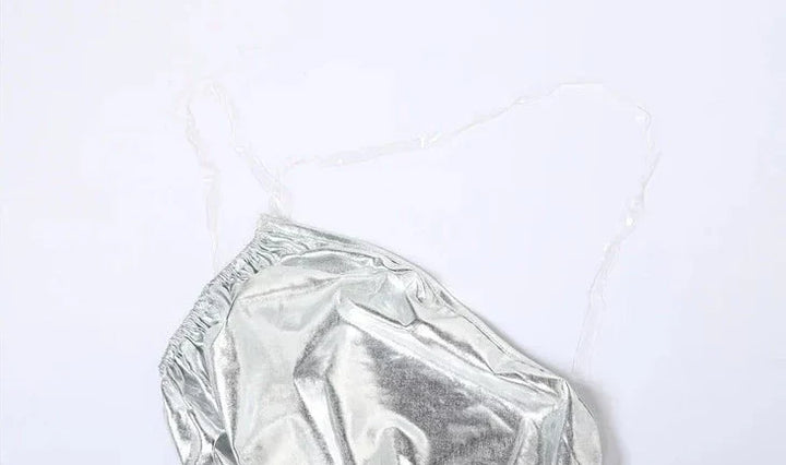 Levoire | Argent Robe Maxi Asymétrique À Une Épaule