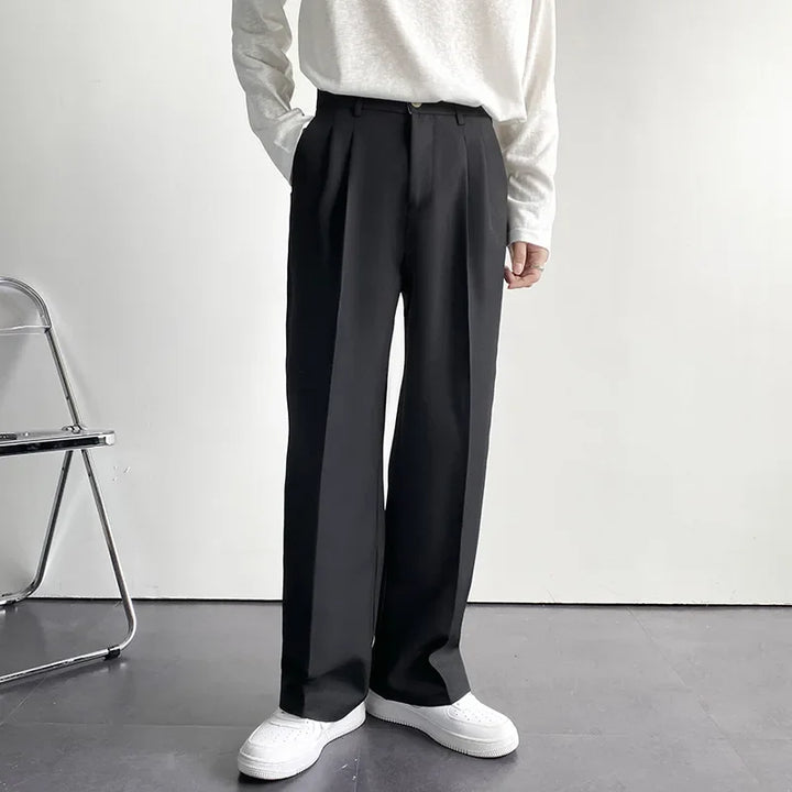 Levoire | Pantalons Droit Tendance Pour Hommes Noir