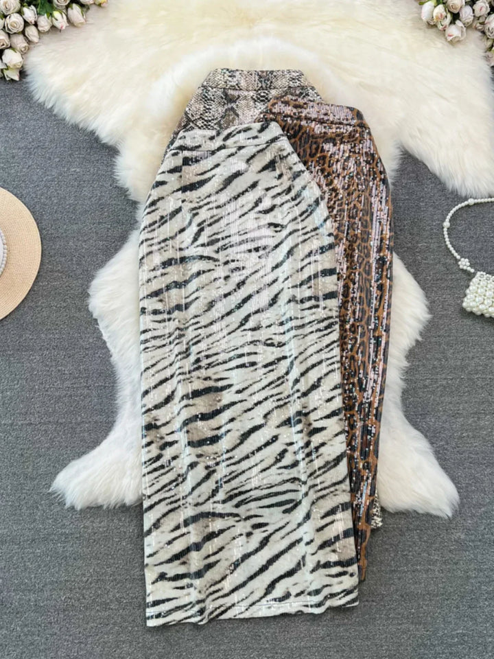 Levoire | Jupe En Simili Cuir Imprimé Léopard Pour Un Look Sauvage Et Moderne