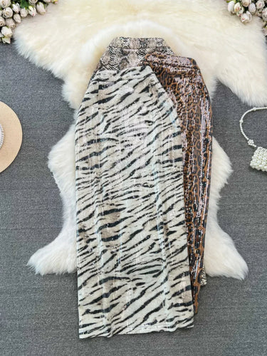 Levoire | Jupe En Simili Cuir Imprimé Léopard Pour Un Look Sauvage Et Moderne