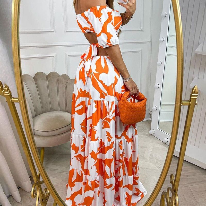 Levoire | Robe longue avec épaules dénudées